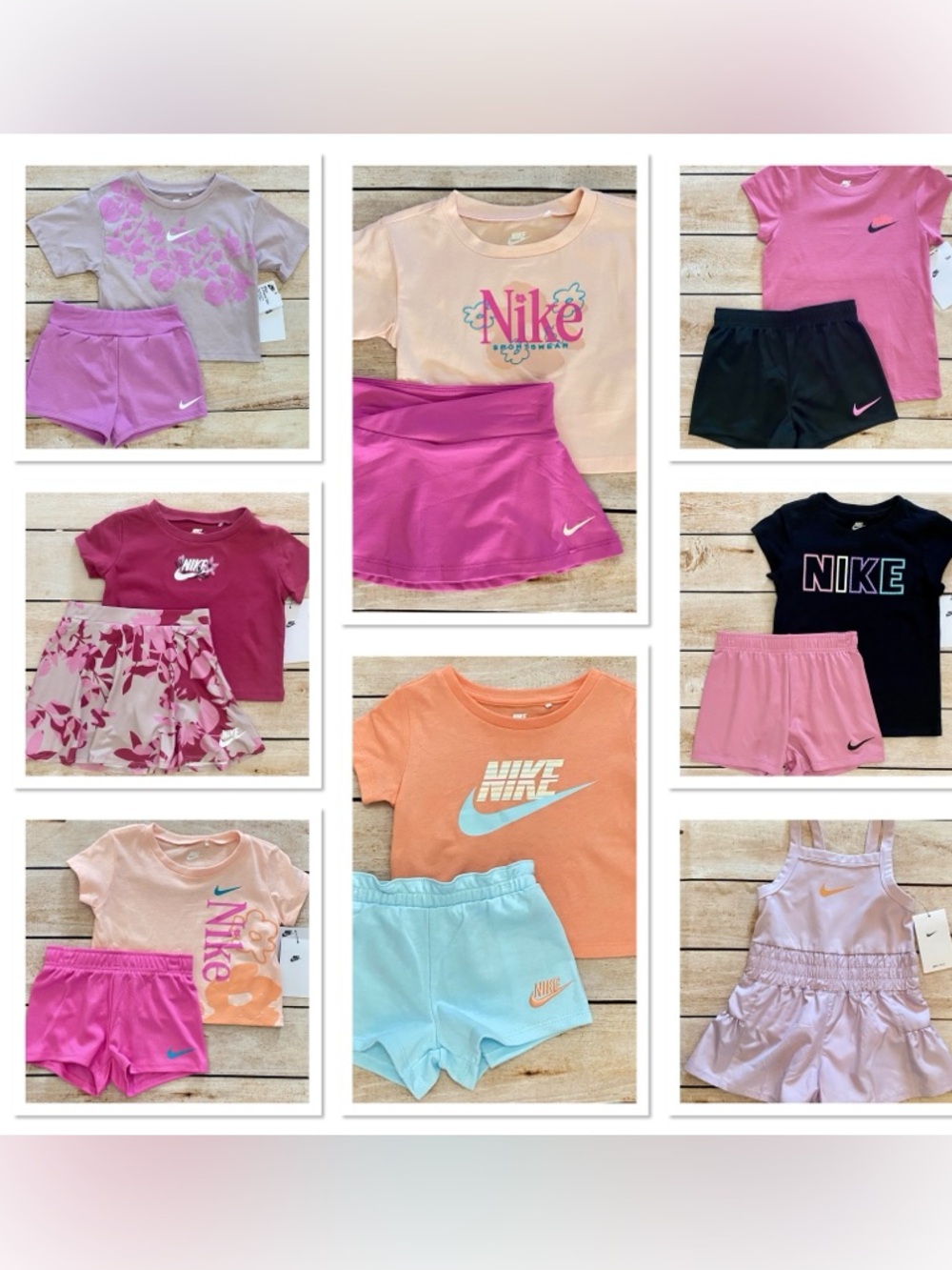PICK 4 - Nike Kids Vibrant Clothing Set Size 12M Shorts Skorts Matching Sets